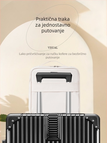 Putna torbica za šminku s kukom za kovčeg, velika kapaciteta, PU materijal, vodootporna, stoji uspravno