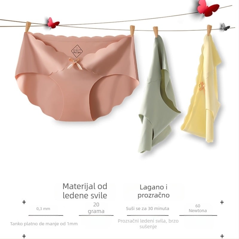 Donje rublje za trudnice, Ice Silk najlon 85%, pamukova podstava 100%, srednji pojas, antibakterijsko, bez vidljivih linija