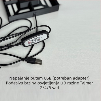 Yue Yu stolno stakleno akvarij za zlatne ribice, 3W rasvjeta, ekološki dizajn