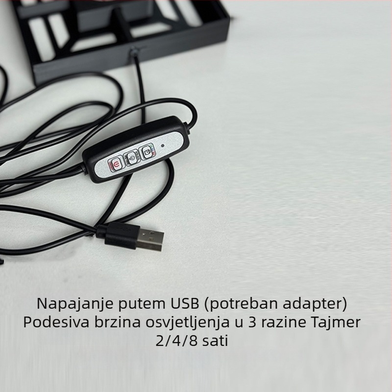 Yue Yu stolno stakleno akvarij za zlatne ribice, 3W rasvjeta, ekološki dizajn
