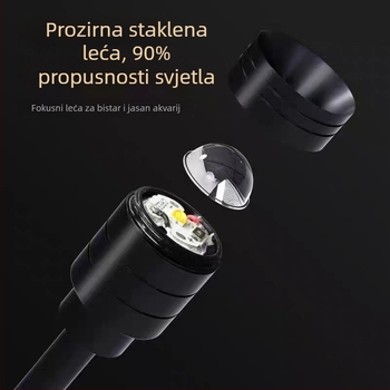 USB mini svjetlo za akvarij s punim spektrom za vodene biljke, 3W, aluminijska legura, tajmer, podesivo osvjetljenje