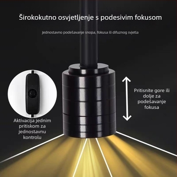 USB mini svjetlo za akvarij s punim spektrom za vodene biljke, 3W, aluminijska legura, tajmer, podesivo osvjetljenje