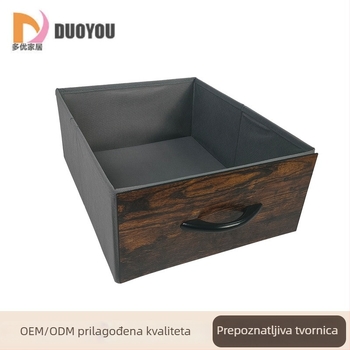 Kutija za stolno skladištenje – Sklopiva kutija od netkanog materijala, ladica s vučnim otvaranjem, mogućnost tiskanja logotipa