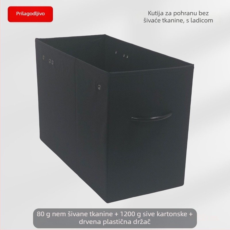 Kutija za stolno skladištenje – Sklopiva kutija od netkanog materijala, ladica s vučnim otvaranjem, mogućnost tiskanja logotipa