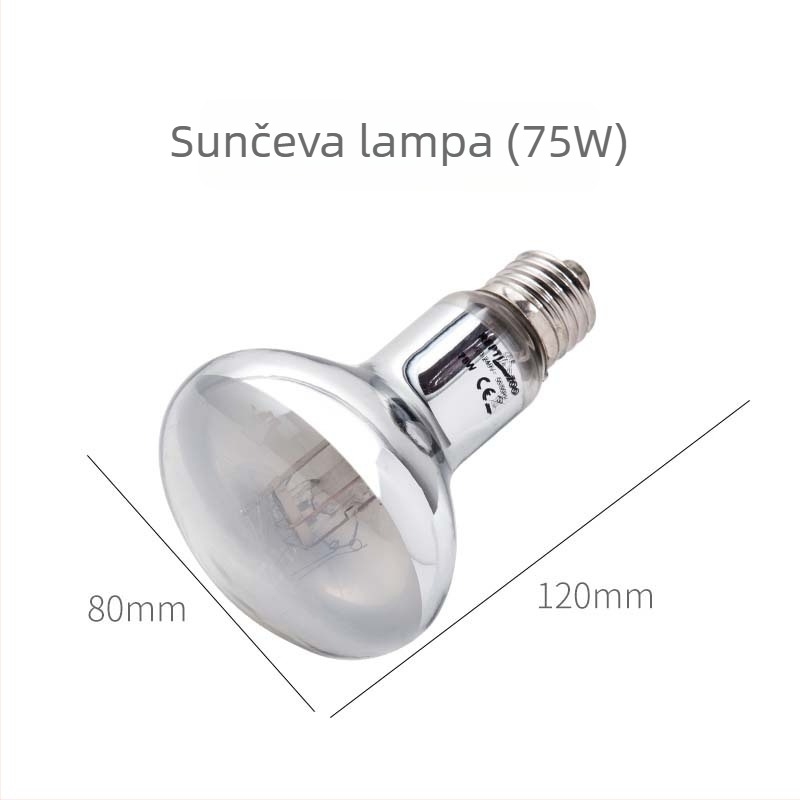 Reptizoo Lampa za gmazove s punim spektrom UVB/UVA, 100W, staklena, 0,28 kg, za Kornjače