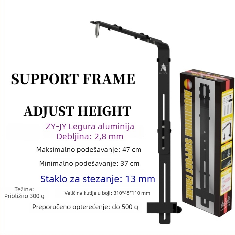 Držač osvjetljenja akvarija od aluminijske legure za viseće lampe, Zhiyang — kompatibilan s lampama 18W/35W/55W/75W, težina od 10 g
