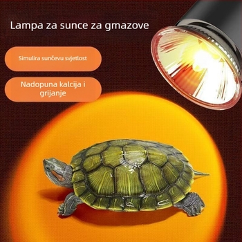 Lampa za grijanje reptila s podesivom snagom, za kornjače, 25W/50W, materijal: željezo/plastika