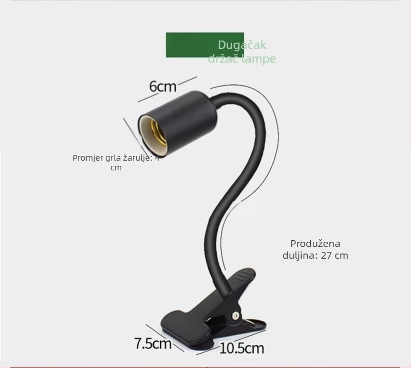 Lampa za grijanje reptila s podesivom snagom, za kornjače, 25W/50W, materijal: željezo/plastika
