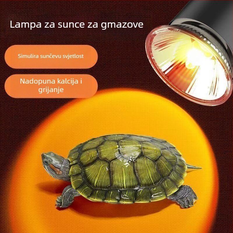 Lampa za grijanje reptila s podesivom snagom, za kornjače, 25W/50W, materijal: željezo/plastika