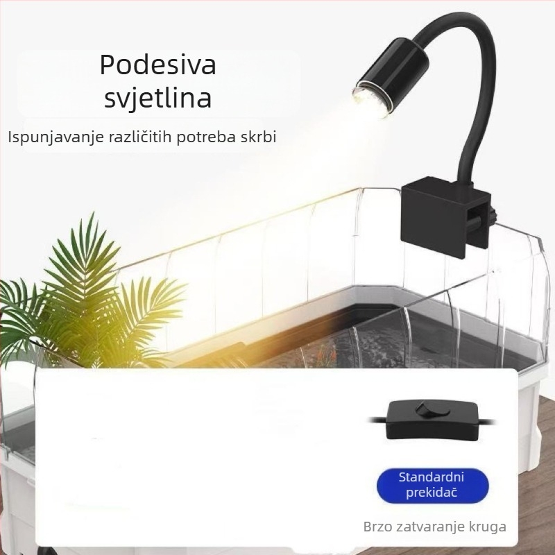 Lampa za grijanje reptila s podesivom snagom, za kornjače, 25W/50W, materijal: željezo/plastika