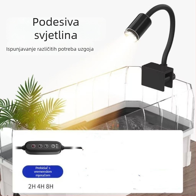 Lampa za grijanje reptila s podesivom snagom, za kornjače, 25W/50W, materijal: željezo/plastika