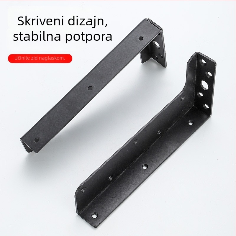 Težak L-oblik nosač za viseće ormariće i TV, od čelika, elektroplatirano, moderan jednostavan dizajn