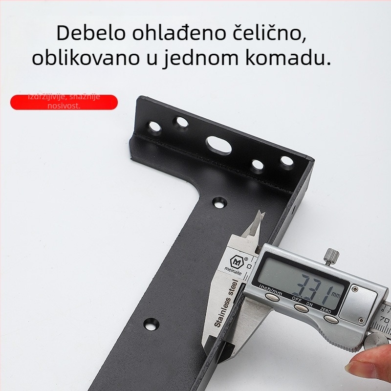Težak L-oblik nosač za viseće ormariće i TV, od čelika, elektroplatirano, moderan jednostavan dizajn
