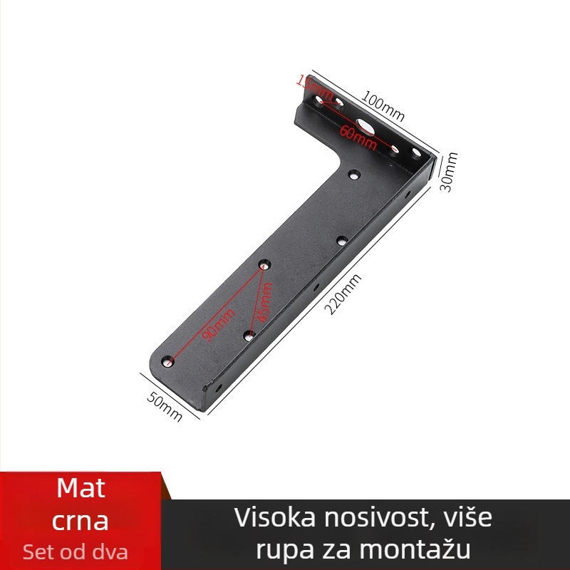 Težak L-oblik nosač za viseće ormariće i TV, od čelika, elektroplatirano, moderan jednostavan dizajn