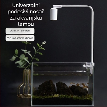 LED svjetlo za akvarij s E27 navojem, držač za montažu, potpuno spektrum za vodene biljke, podesiva visina
