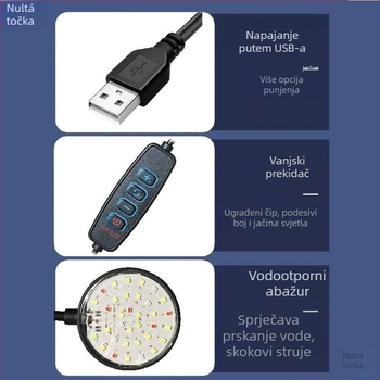 LED svjetlo za akvarij s klipom – potpuno spektralno osvjetljenje za vodene biljke, USB napajanje