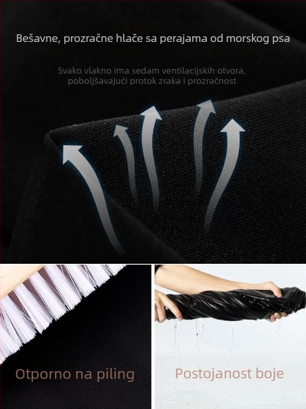 Trudničke hlače, duge hlače s flisom, visokim strukom, podrška za trbuh, poliester