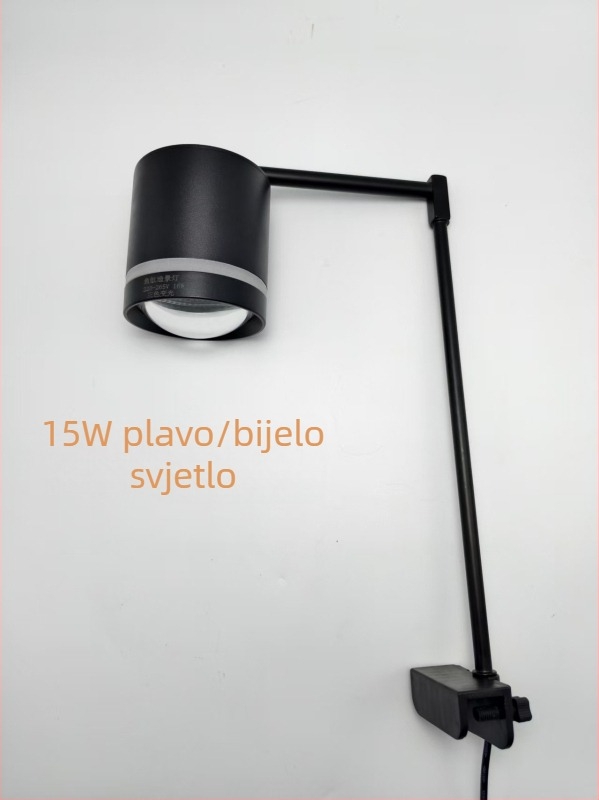 Akvarijski LED rasvjetni sustav, potpuno spektralno, energetski učinkovit, trobojna prilagodba, 15W, COB leća iz aluminijske legure