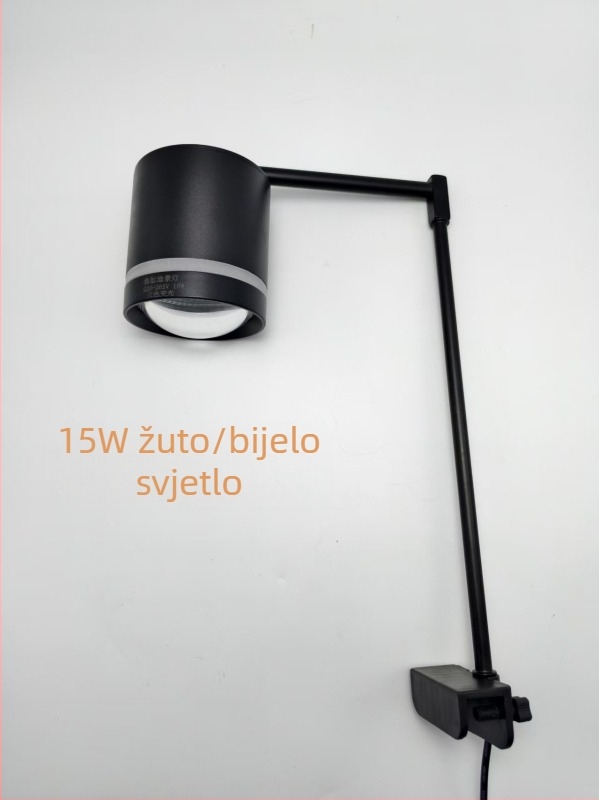 Akvarijski LED rasvjetni sustav, potpuno spektralno, energetski učinkovit, trobojna prilagodba, 15W, COB leća iz aluminijske legure