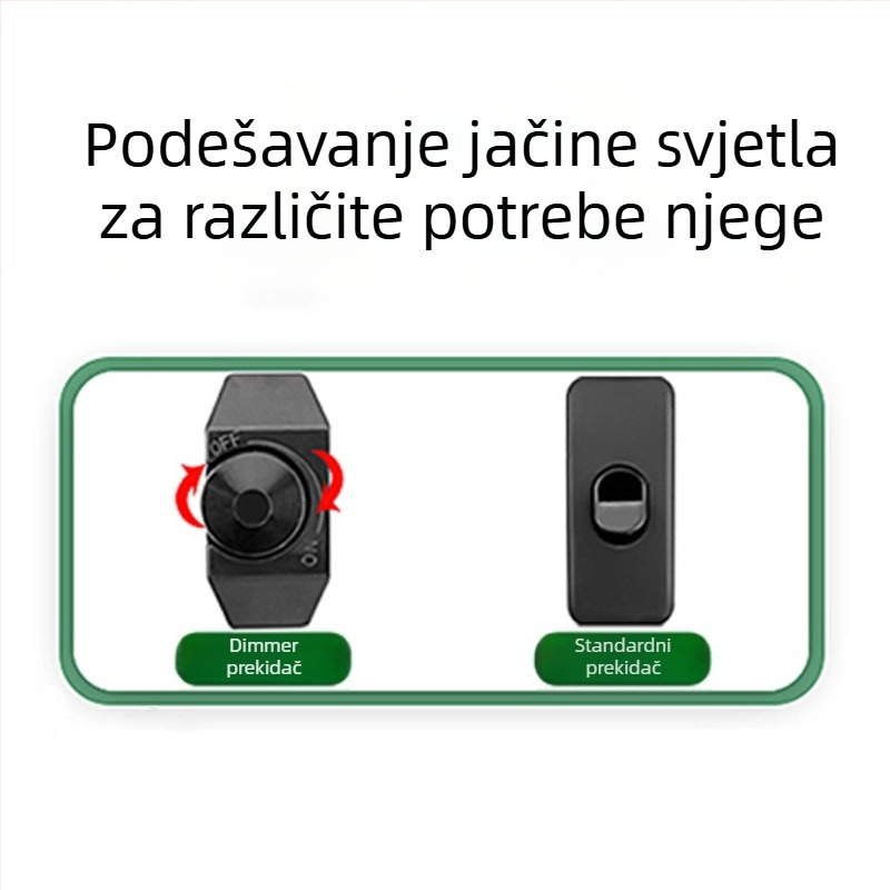 Lampa za sunčanje kornjača s drškom za terarij, 3-u-1 sterilizacija izolacija rasvjeta, bakar-keramički-plastični konstrukt, snaga 25W/50W/75W/100W