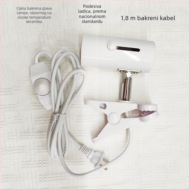 Lampa za sunčanje kornjača s drškom za terarij, 3-u-1 sterilizacija izolacija rasvjeta, bakar-keramički-plastični konstrukt, snaga 25W/50W/75W/100W