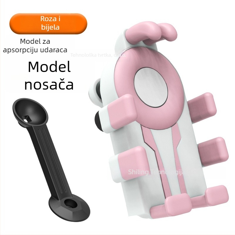 Držač za telefon za bicikl s dizajnom osam kandži i protivšok zaštitom (4,7–7 inča; plastični materijal; universalni dizajn; kompatibilan s biciklima, motociklima i električnim vozilima)