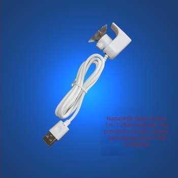 Okrugla klipsna svjetiljka za akvarij, USB napajanje, 1W, plastično kućište, 100 g, Youqu