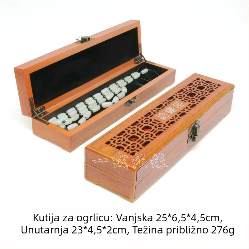 Drvena kutija za narukvice i ogrlice — luksuzna kutija za izlaganje nakita, Aolan Jewelry