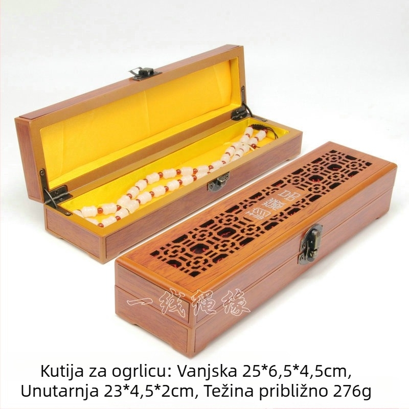 Drvena kutija za narukvice i ogrlice — luksuzna kutija za izlaganje nakita, Aolan Jewelry