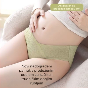 Trudničke gaćice od pamuka, pamukova podstava u preponama, niska struka, podrška trbuha