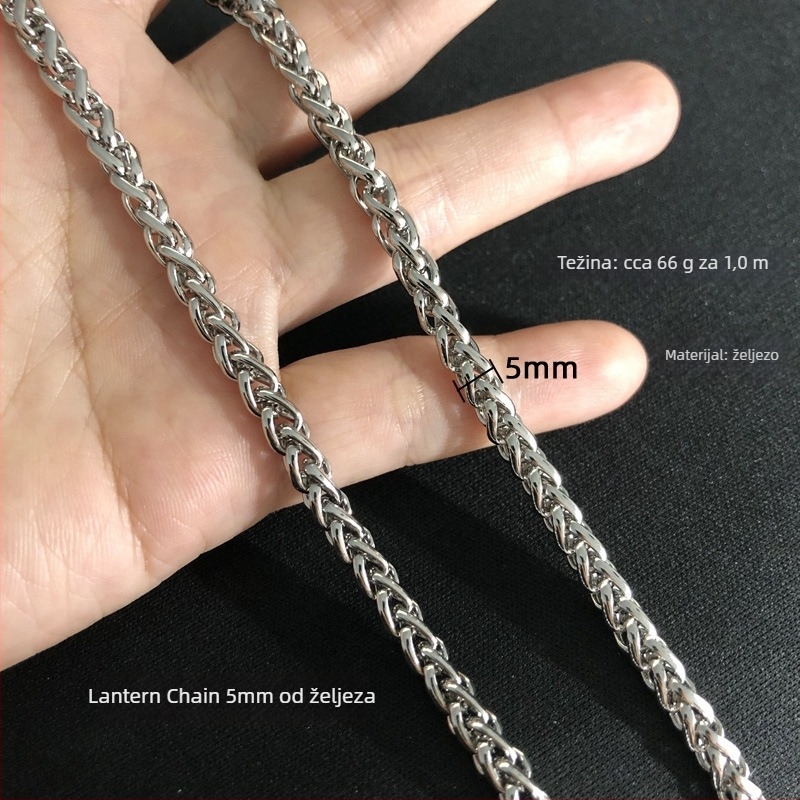 Lanac za odjevne dodatke, željezo, elektroplatirano