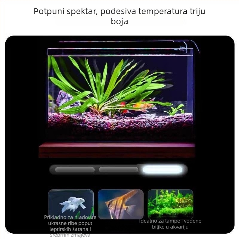 Pametno LED klipsno svjetlo za akvarij s punim spektrom za vodene biljke