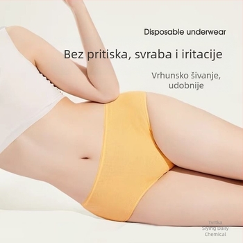 Jednokratne zenske donje rublje za putovanje, sterilne, bez pranja, s srednjim strukom, pamucne gaćice, za postpartum i mjesečnicu