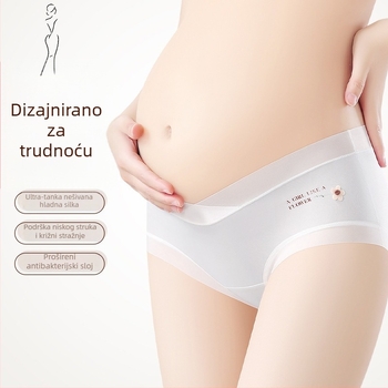 Ice Silk trudničko donje rublje, niskog struka, prozračno, najlon tkanina, pamukasta podstava u preponi