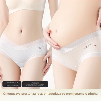 Ice Silk trudničko donje rublje, niskog struka, prozračno, najlon tkanina, pamukasta podstava u preponi