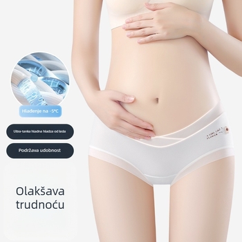 Ice Silk trudničko donje rublje, niskog struka, prozračno, najlon tkanina, pamukasta podstava u preponi
