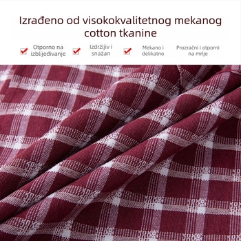 Pregača s dugim rukavima, od poliestersko-bavlinog materijala, za kuhinju, zaštita od prljavštine, moderan stil