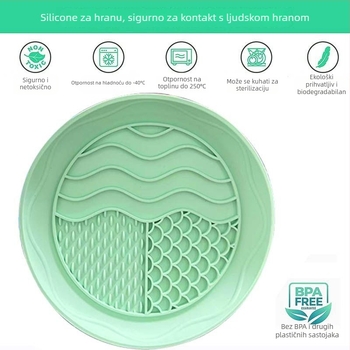 Silikonski mat za lizanje za pse i mačke – sporo hranjenje i igračka za obogaćivanje