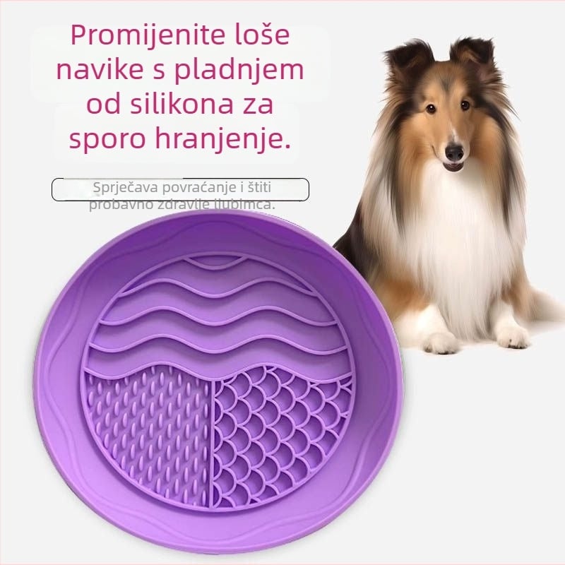 Silikonski mat za lizanje za pse i mačke – sporo hranjenje i igračka za obogaćivanje