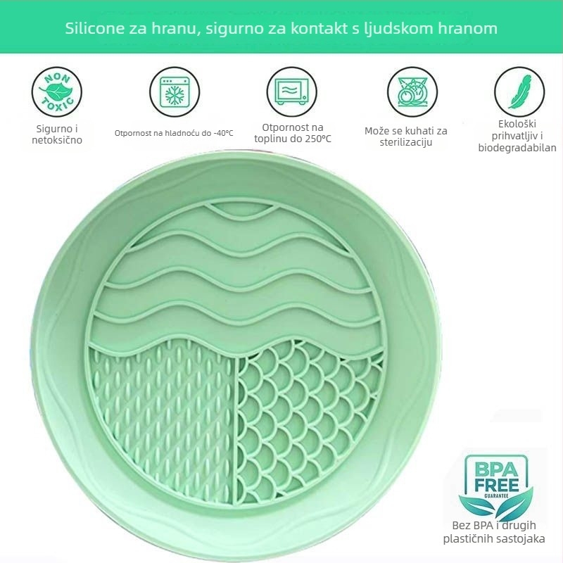 Silikonski mat za lizanje za pse i mačke – sporo hranjenje i igračka za obogaćivanje