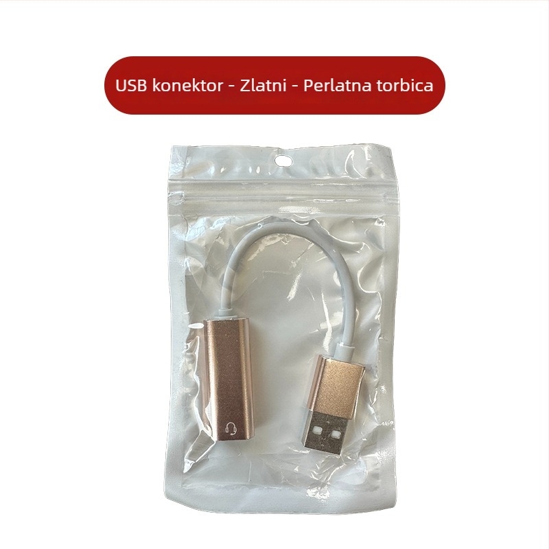 Type-C USB na 3,5 mm digitalni audio adapter s aluminijskim kućištem za pametne telefone i računala (Model HFR023)