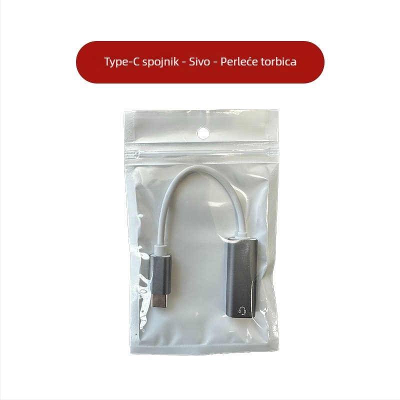 Type-C USB na 3,5 mm digitalni audio adapter s aluminijskim kućištem za pametne telefone i računala (Model HFR023)