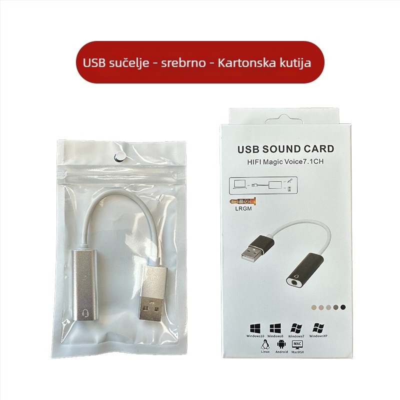 Type-C USB na 3,5 mm digitalni audio adapter s aluminijskim kućištem za pametne telefone i računala (Model HFR023)