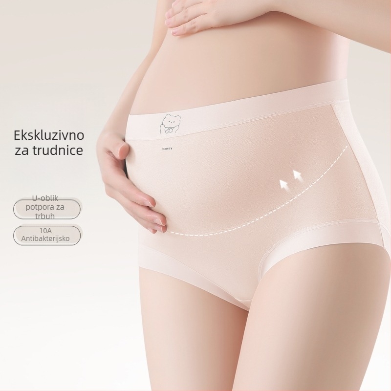 Trudničko donje rublje od čistog pamuka, visokog struka, prozračan, podrška trbuha, elastično
