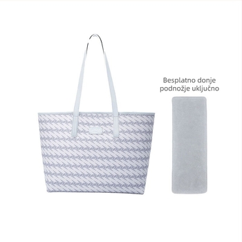 PVC tote torba s mikrovlaknom podstavom, magnetska kopča, odjeljak za dokumente, 3D vanjska konstrukcija