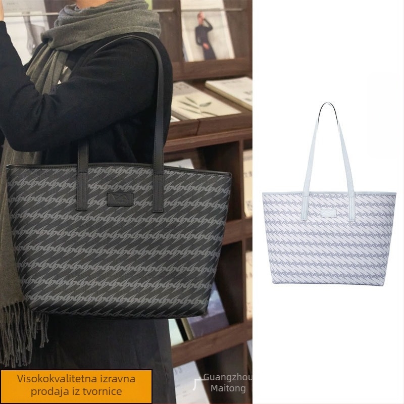 PVC tote torba s mikrovlaknom podstavom, magnetska kopča, odjeljak za dokumente, 3D vanjska konstrukcija