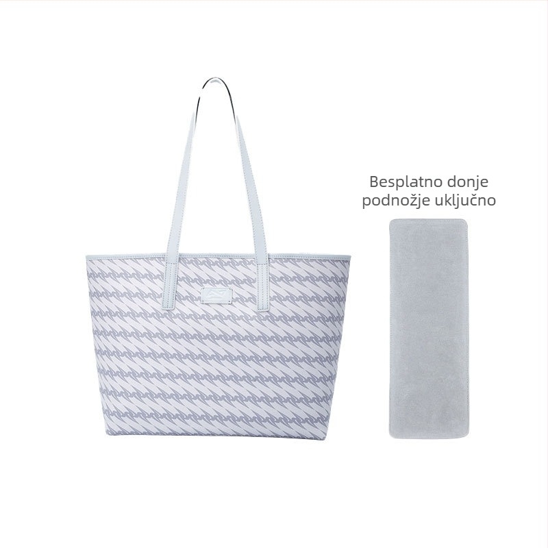 PVC tote torba s mikrovlaknom podstavom, magnetska kopča, odjeljak za dokumente, 3D vanjska konstrukcija