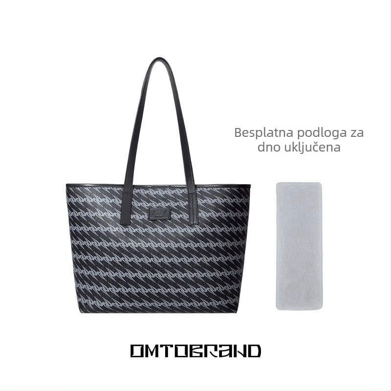 PVC tote torba s mikrovlaknom podstavom, magnetska kopča, odjeljak za dokumente, 3D vanjska konstrukcija