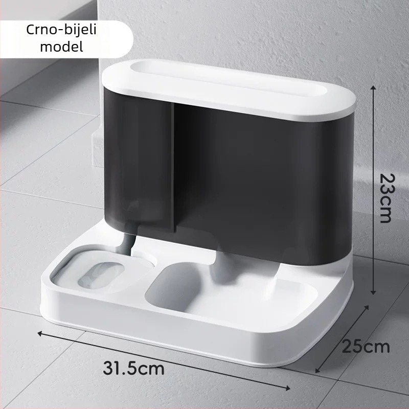 Sve-u-jednom hranilica za mačke i posuda za vodu - PB037, PP+PET, 750 g