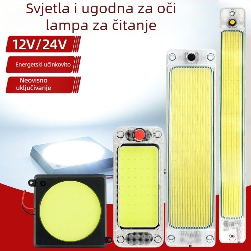 LED unutrašnje svjetlo kabine za automobil/truck, aluminijsko kućište, napon 12-80 V, struja 0,5 A, model: unutarnje svjetlo kabine s poklopcem